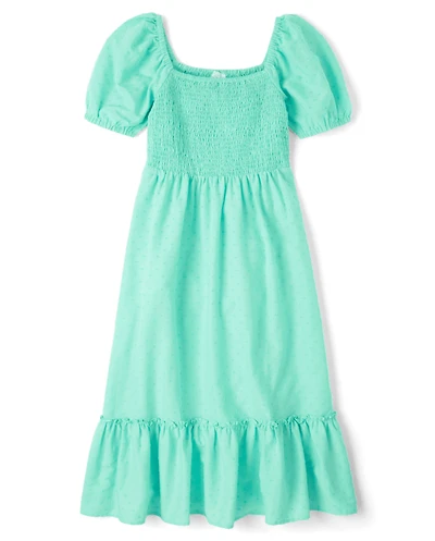 Womens Mommy And Me Smocked Tiered Dress