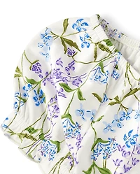 Girls Floral Smocked Top