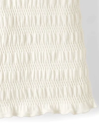 Girls Smocked Keyhole Top