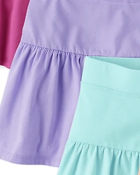 Lot de 5 jupes-shorts à volants pour filles