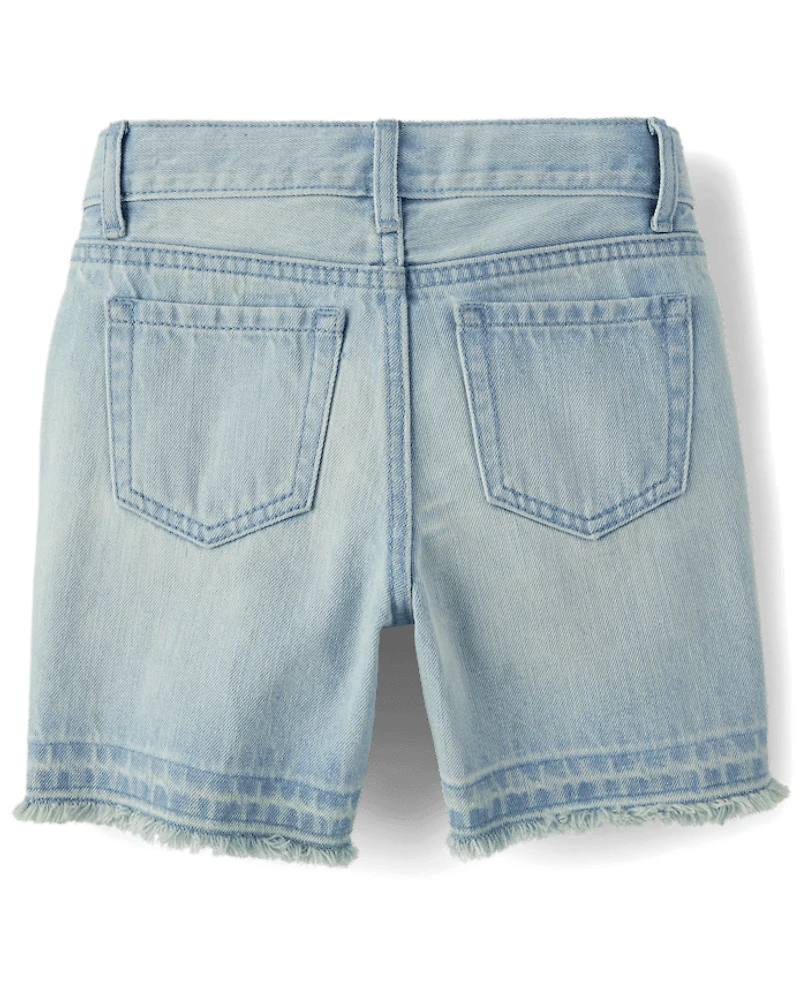 Short midi en jean pour fille