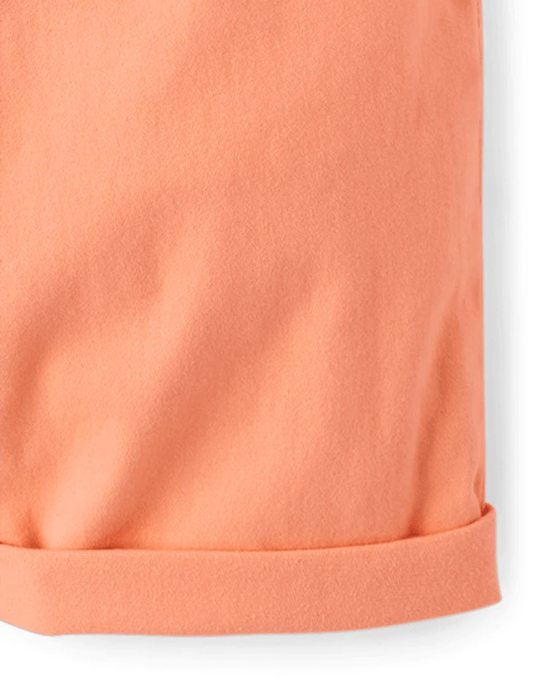 Shorty court en sergé à revers pour filles (lot de 4)