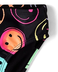 bébé et tout-petit, fille arc-en-ciel Happy Face Tankini Maillot de bain