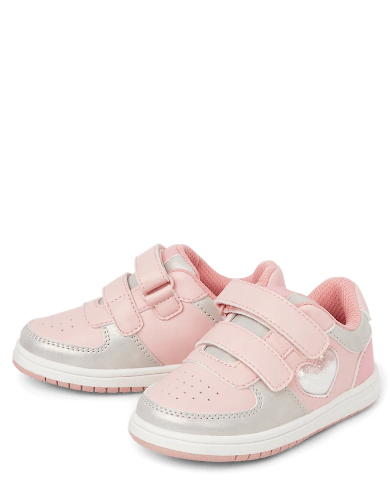 Toddler Girls Shakey Heart Low Top Sneakers