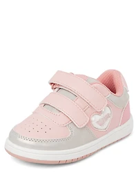 Toddler Girls Shakey Heart Low Top Sneakers
