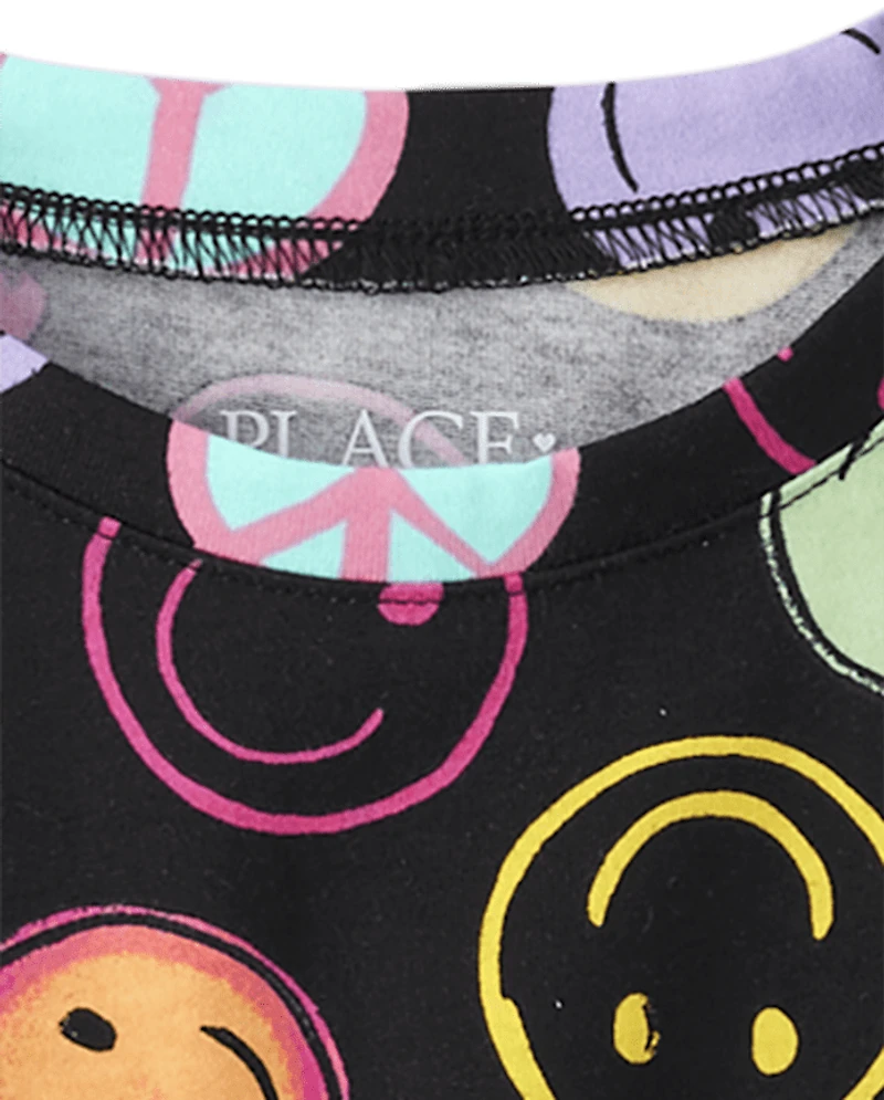 Haut imprimé à volants pour filles