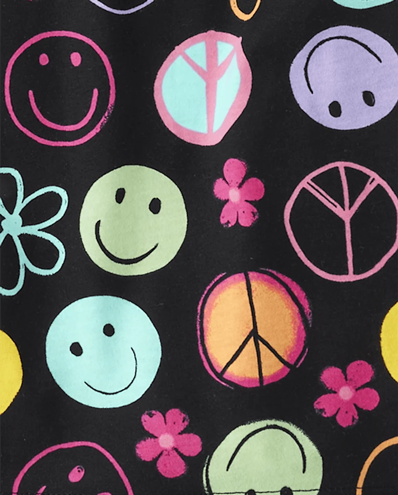 Haut imprimé à volants pour filles