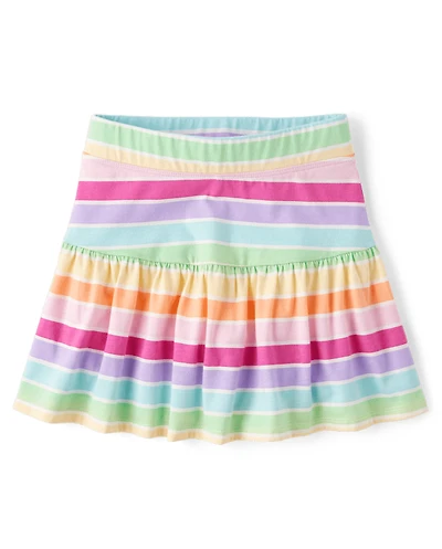 Girls Print Tiered Skort