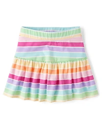 Girls Print Tiered Skort