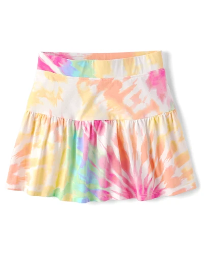 Girls Print Tiered Skort