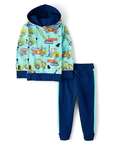 Baby And Toddler Boys Construction 2-Piece Outfit Set