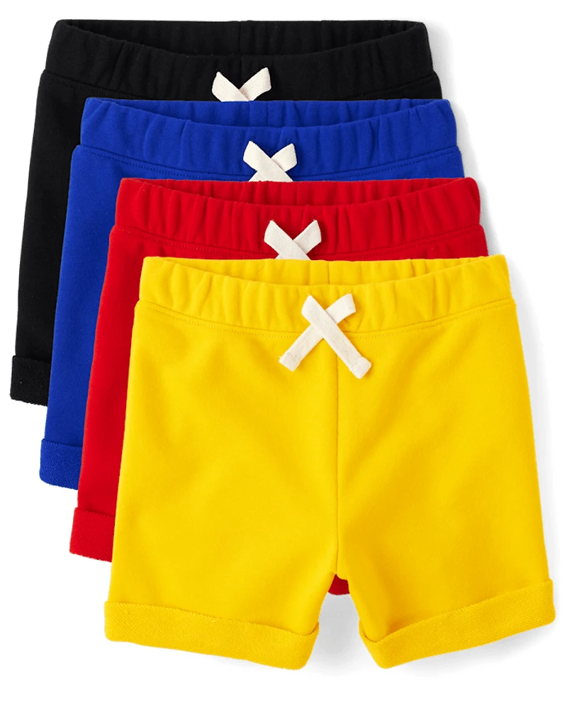 Short en molleton français à revers roulés pour bébés et tout-petits garçons