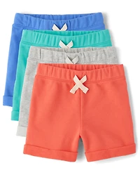 Short en molleton français à revers roulés pour bébés et tout-petits garçons
