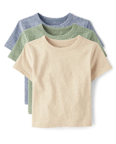 Baby And Toddler Boys Marled Top 3-Pack