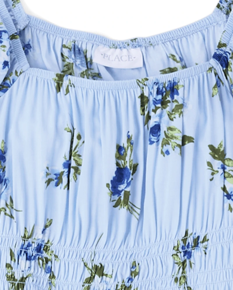 Womens Mommy And Me Floral Midi Tiered Dress