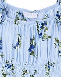 Womens Mommy And Me Floral Midi Tiered Dress