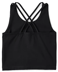 Girls Quick Dry Cross Back Tank Top