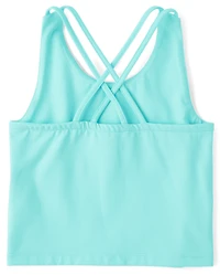 Girls Quick Dry Cross Back Tank Top