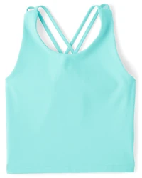 Girls Quick Dry Cross Back Tank Top