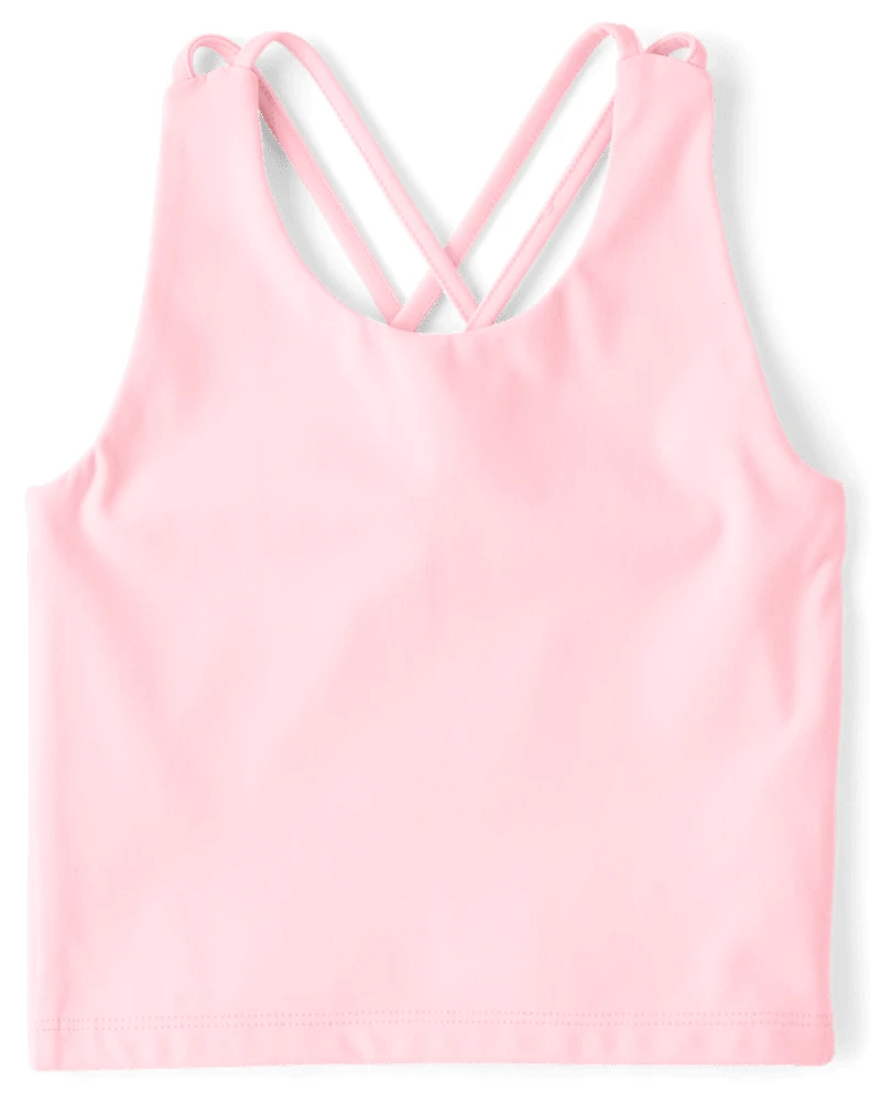 Girls Quick Dry Cross Back Tank Top
