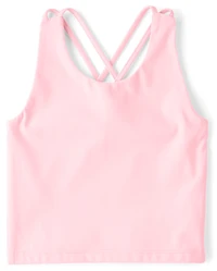 Girls Quick Dry Cross Back Tank Top