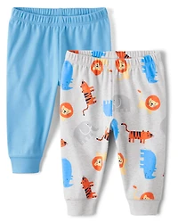 Lot de 2 pantalons animaux pour bébé garçon