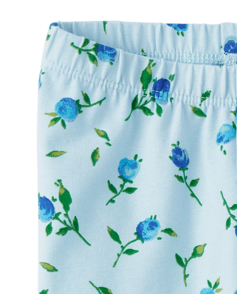 Baby Girls Floral Ruffle Leggings 2-Pack