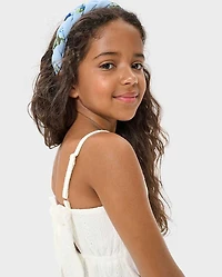 Girls Floral Braided Headband