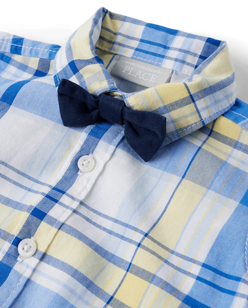 Baby Boys Dad And Me Plaid Poplin 2-Piece Outfit Set