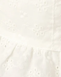 Baby Girls Eyelet Ruffle Bucket Hat