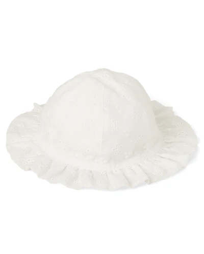 Baby Girls Eyelet Ruffle Bucket Hat