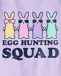 Girls Matching Family Egg Hunting Squad Snug Fit Cotton Pajamas