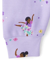 Pyjama ballerine en coton ajusté pour bébés et petites filles