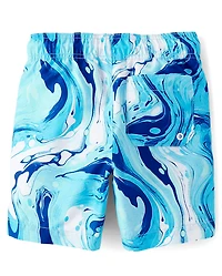 Boys Print Swim Trunks