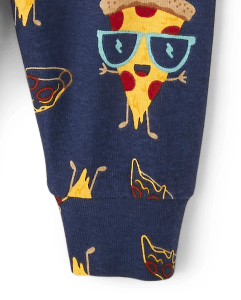Baby And Toddler Boys Pizza Time Snug Fit Cotton Pajamas