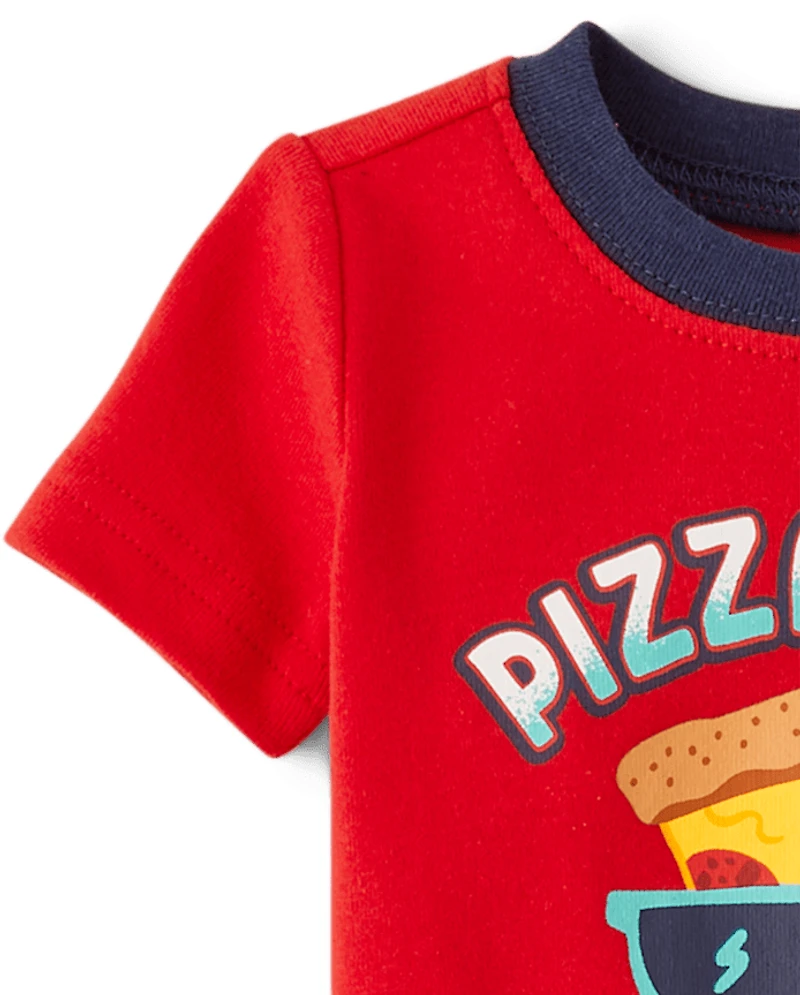Pyjama en coton ajusté Pizza Time pour bébés et petits garçons