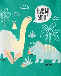Baby And Toddler Dino Snug Fit Cotton Pajamas