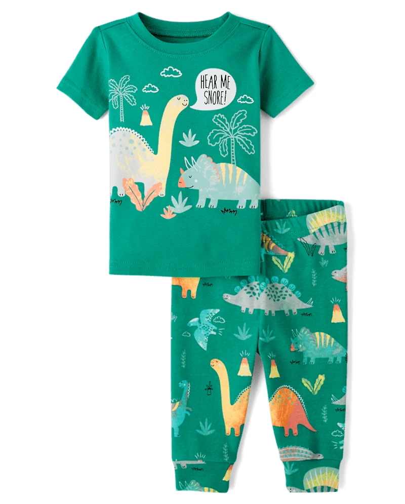 Baby And Toddler Dino Snug Fit Cotton Pajamas
