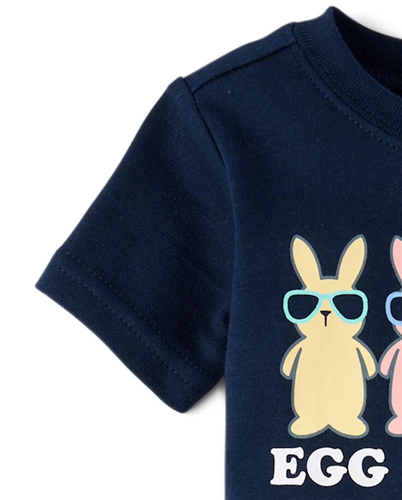 Pyjamas en coton ajustés pour bébés et petits garçons, motif « équipe de chasse aux œufs »