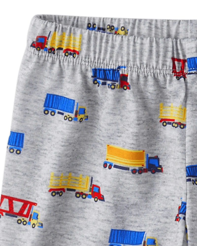 Toddler Boys Alphabet Vehicle 3-Piece Pajama Set