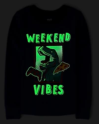 Boys Dino Ninja Snug Fit Cotton Pajamas 2-Pack