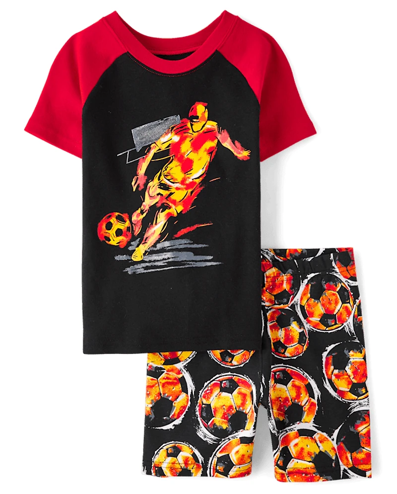 Boys Soccer Snug Fit Cotton Pajamas