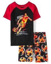 Boys Soccer Snug Fit Cotton Pajamas