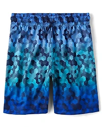 Boys Print Mesh Basketball Shorts
