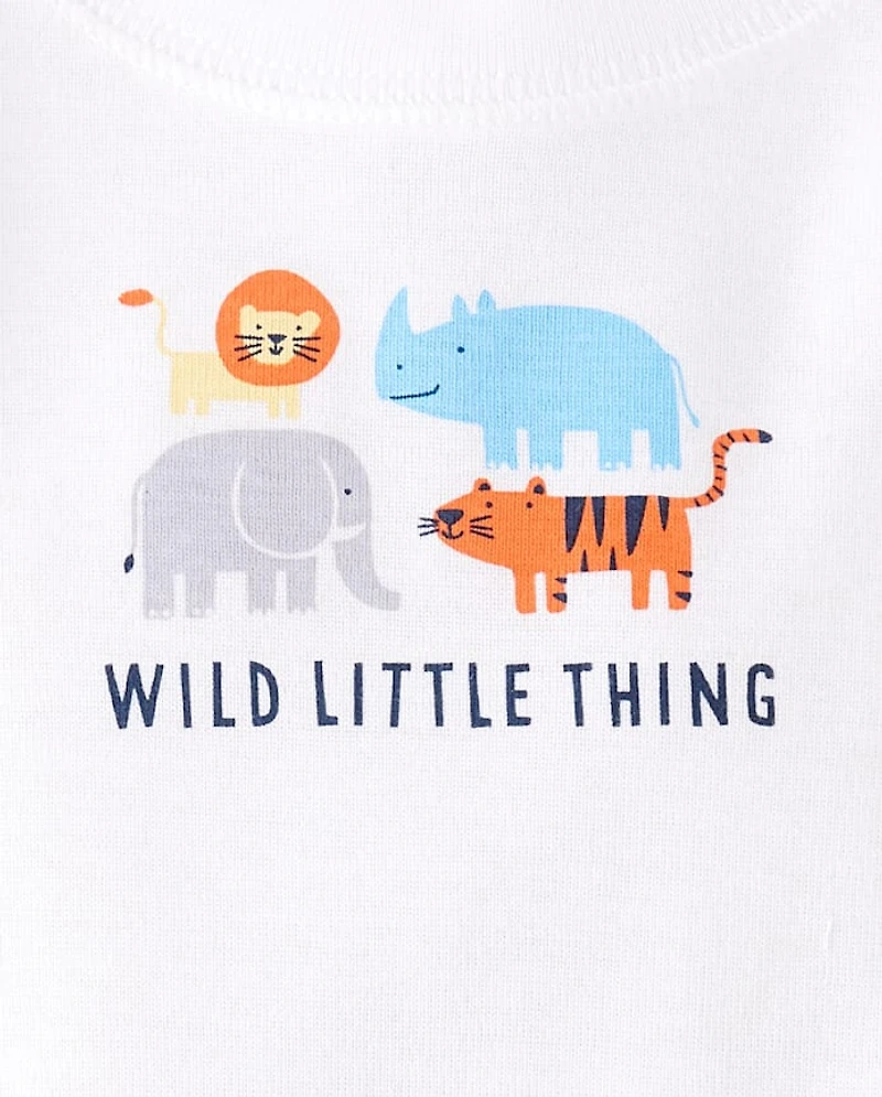 Baby Boys Animal Bodysuit 5-Pack
