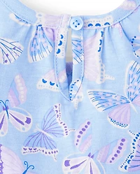 Baby Girls Butterfly Jumpsuit 2-Pack