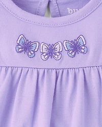 Baby Girls Butterfly Jumpsuit 2-Pack