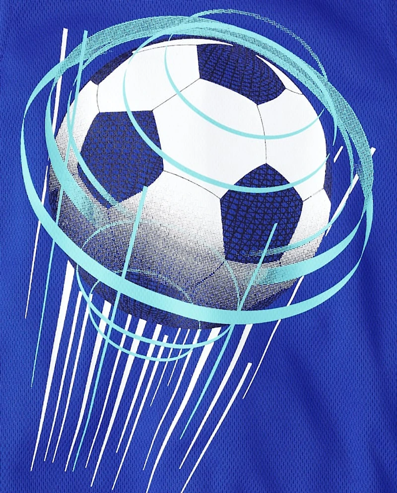 Boys Soccer Mesh Performance Muscle Tank Top