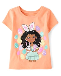 Baby And Toddler Girls Easter Girl Graphic Tee