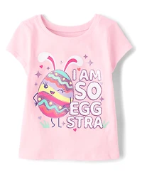 Bébé And tout-petit, fille Easter So Eggstra T-shirt imprimé